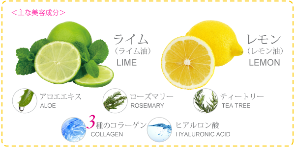 ナーセリークレンジングバーム レモン&ライム の主な成分