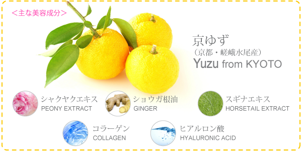 ナーセリーWクレンジングジェル 京ゆず の主な成分